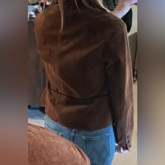 Wilson’s Genuine Leather Brown Leather Jacket/Blazer w/velvet trim-Small-EUC! - Picture 10 of 12